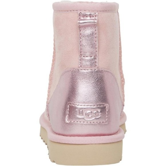 UGG Womens Classic Mini II Metallic Boots Pink - Picture 2 of 5